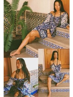 Spell Bohemian Retro 70 Gypsy Hippie Clairvoyant Mini Dress Large Witchy